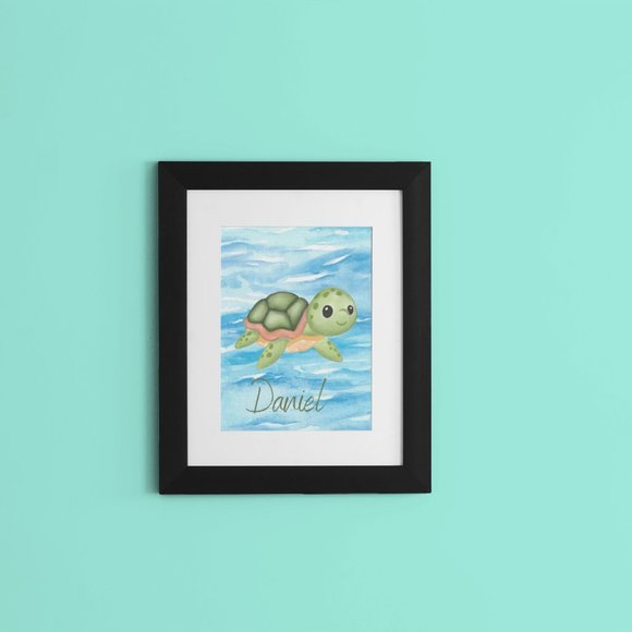 Customizable Nursery Wall Art, Personalized and Your Choice of Animal, 8x10 - Picture 6 of 16